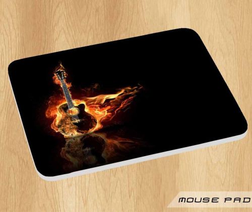 Burning Guitar On Mousepad Gaming Design New Cool