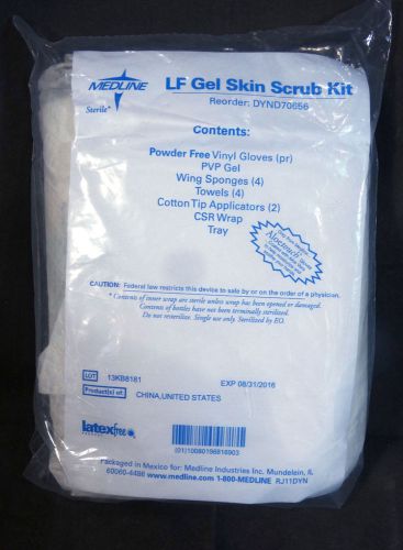 Medline lf gel skin scrub kit dynd70656 - 20 pack exp: 8/2016 for sale