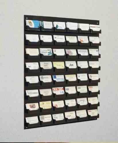 48 Pocket Wall Mount Office Room Industrial Business Card Wide Holder Rack New