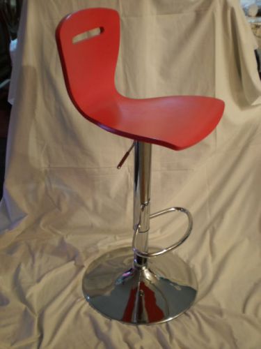 LumiSource H2 Bar Stool BS-TW-H2-X RED , 16&#034; x 17&#034; x 41&#034; New
