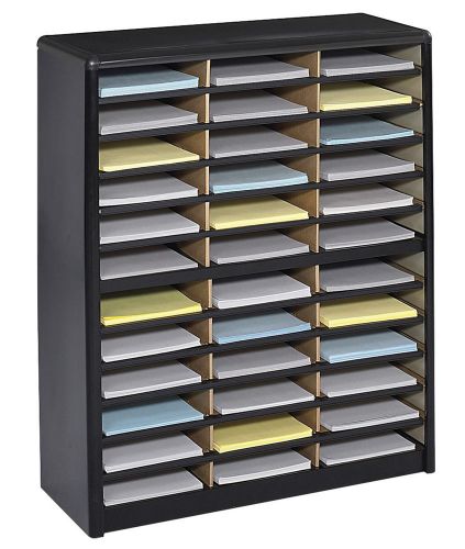 Safco Products Company Value Sorter Organizer (36 Compartments) Black Set of 2
