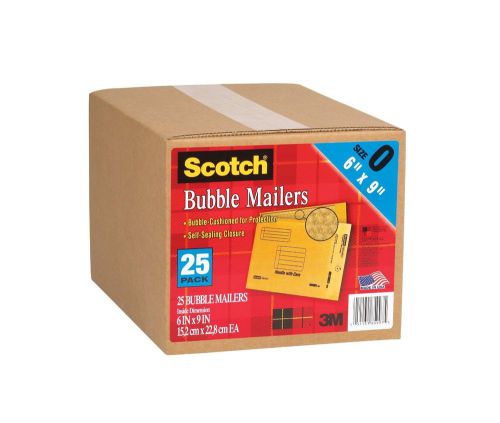 Scotch Bubble Mailers size 0 (6&#034; x 9&#034;) 25 Pack Envelope