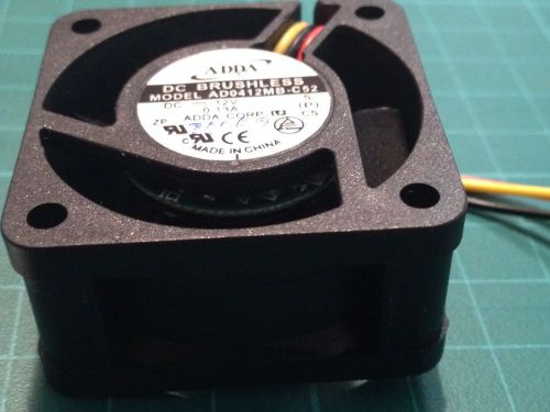 Lot 10x ad0412mb-c52 adda fan 12v dc 0.13a 1.56w 40x20 mm rohs 8.5 cfm 6900 rpm for sale