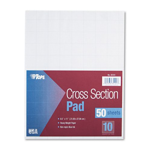Section pads w/10 squares, quadrille rule, ltr, white, 50 sheets for sale