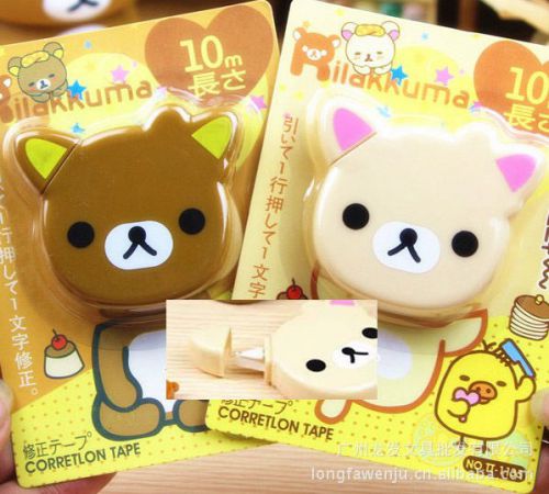 US 2pcs Rilakuma Cafe Bear White Out 10m Correction Tape Cute Kawaii Stationery