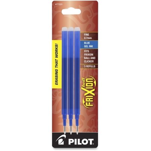 FriXion Gel Ink Pen Refills - 0.70 mm - Medium Point - Blue - 3/Pack - PIL77331