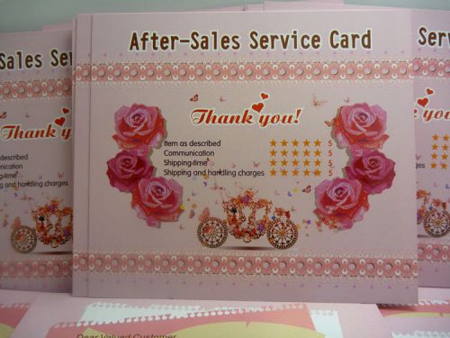 Free Ship! 100pcs Ebay and Amazon Thank You Card After Sales Service Card