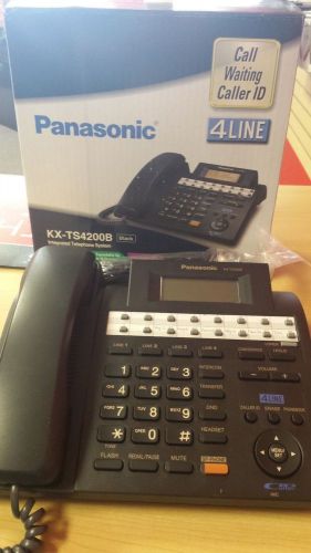 Black Panasonic 4 line integrated telephone System KX-TS4200B