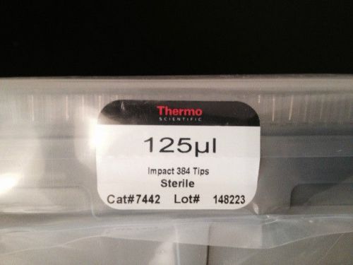 Thermo 7442, STERILE 125UL IMPACT 384 PIPET PIPETTE TIPS, 1 rack