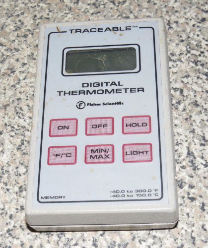 ^^ FISHER TRACEABLE  THERMOMETER  -40TO300F - -40TO150C