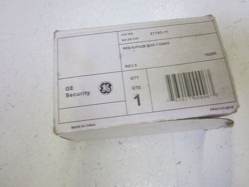 GENERAL ELECTRIC 27193-11 FIRE ALARM RED SURFACE MOUNT *NEW IN A BOX*