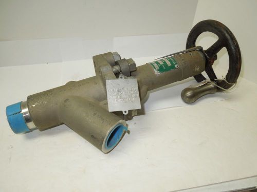 Strahman sv1000 tank bottom valve 11/4&#034; fnpt x 1 1/2&#034; mnpt w/ indicator  &lt;022h3 for sale