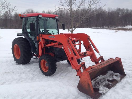 Kubota grand l4630 diesel tractor, factory cab, 45hp, 4x4, creeper gear, loader for sale