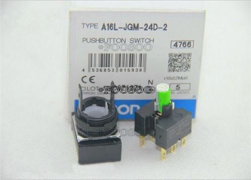 1pcs Omron push button switch A16L-JGM-24D-2