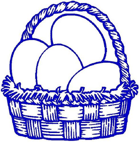 30 Custom Blue Egg Basket Personalized Address Labels