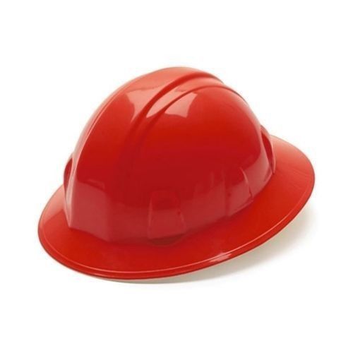 Pyramex 4 point red full brim safety hard hat ratchet suspension 1 case for sale