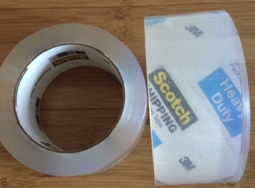 2 rolls 3m scotch heavy duty shipping packing tape,20x stronger,1.88 inx60.1 yd for sale
