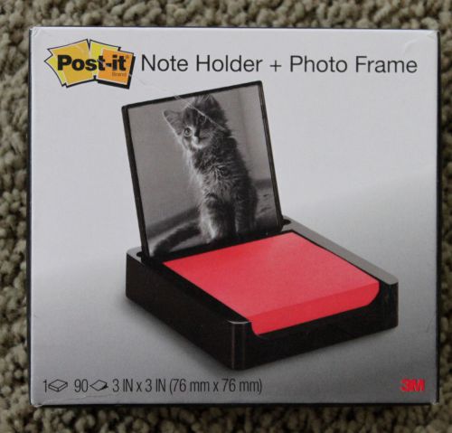 Post-it Note Holder With 3&#034; x 3&#034; Photo Frame New PH-654-BK