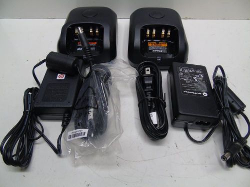 Motorola Impres Charger XPR6350 XPR6550 w Power Suppy&#039;s Lot of 2 CHEAP!!