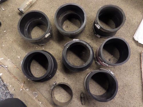 MIXED LOT OF 7 NEW FERNCO &amp; MISSION RUBBER BOOT/Coupling 4&#034; CI/PL/CLAY -4&#034; CI/PL