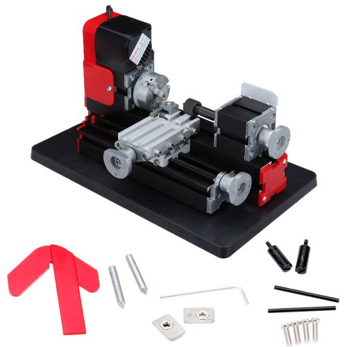 Mini lathe machine diy power tool woodworking drilling hobby model making for sale