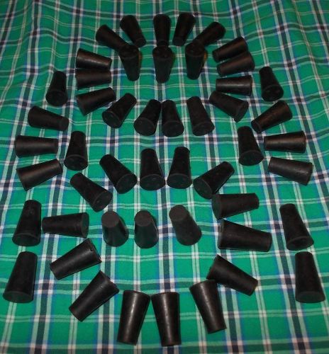 50 karter black rubber stoppers sz 000 fits 12mm glass or plastic tubes, pipes. for sale
