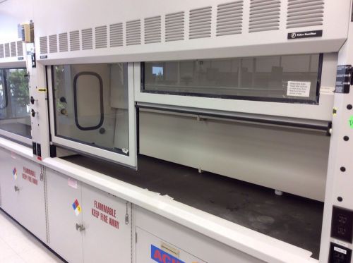 Fisher Hamilton 8ft Safeaire Fume Hood with Split Sash &amp; Matching Base Cabinets