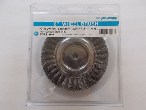 New Advance Brush 6&#034; Knot Wire Wheel Brush Standard Twist 5/8&#034;-1/2&#034; A.H..14 Wire