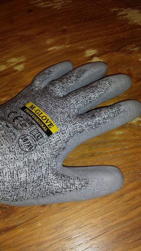 Lot of 6 Pairs Dyneema Grey Polyurethane ANSI Cut Level 5 Gloves - XLarge 10 CE