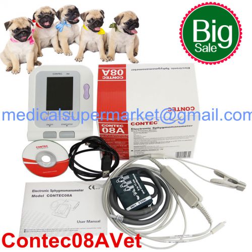 CE FDA Veterinary Blood pressure Monitor Contec08A,VET CUFF(6-11)+PROBE, SW