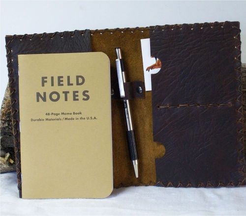 Moleskine Journal Cover, Leather, Field Notes, Cahier, 2 Inner Pockets Handmade