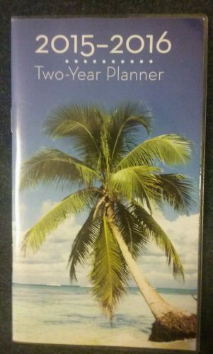 2 Year Beach Nature Pocket Purse Planner Calender 2015-2016 Protective Plastic