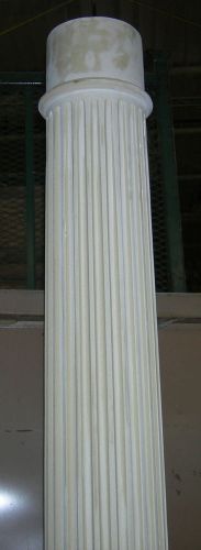 TURNCRAFT FRP Round Fluted Tapered Composite Columns ( 8&#034; x 8&#039; ) with cap/base