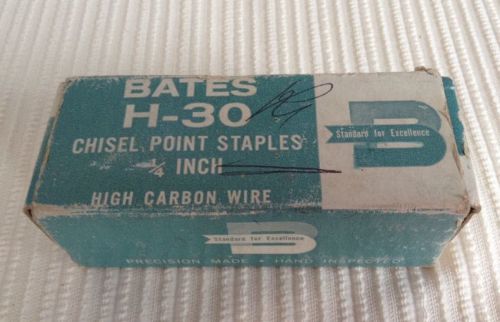 Bates H-30 Shaples Chisel Point 1/4&#034; Partial Box of 5000 Part #35317