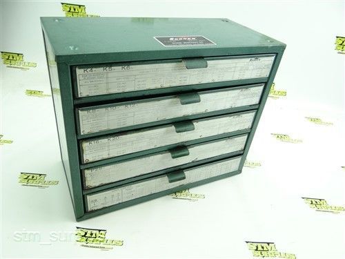 SUNNEN 5 DRAWER STONE SELECTION KIT CABINET LOADED W/ PRECISION GRADED STONES