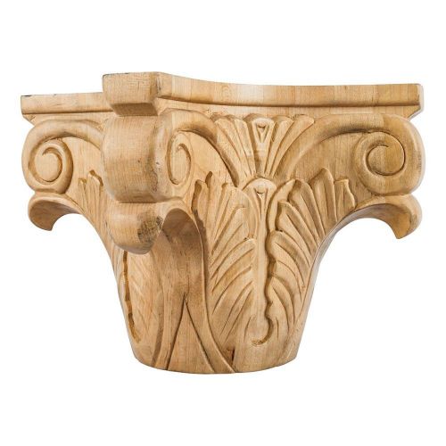 ONE - Acanthus Traditional Fireplace Capitals- 7&#034; x 9&#034; x 9&#034;- # FC1-RW