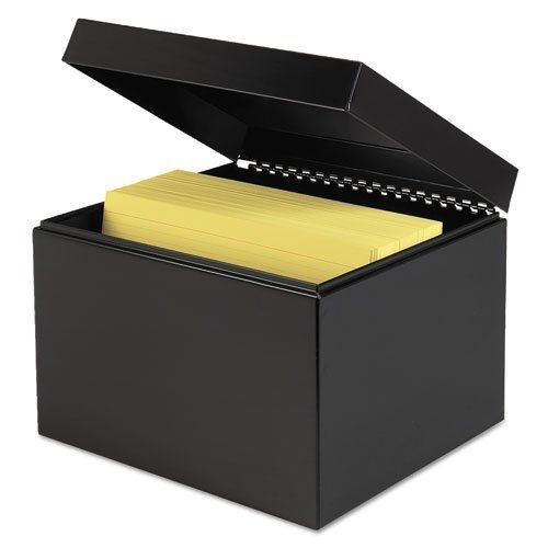 STEELMASTER Steel Card File Box, Fits 6 x 9 Index Cards, 900 Card Capacity, 9.5