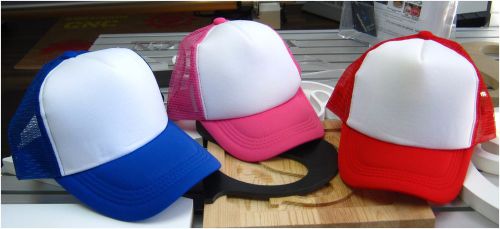 Super kids hat cap 20 blank  for sublimation red, blue, pink select your color for sale