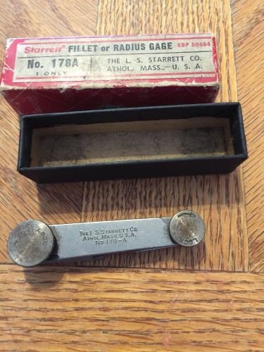 STARRETT 178A FILLET OR RADIUS GAGE , WITH BOX