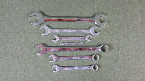 Nice Mixed K-D Open End &amp; Combination Metric Wrenchs 32MM - 6MM