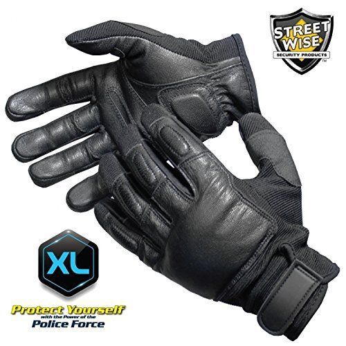 Police Force Tactical Sap Gloves- Xlarge Goatskin Leather Breathable Sp
