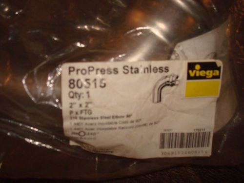 Viega Pro Press 2&#034; x 2&#034;  Stainless Elbow 90   New In Package  80515
