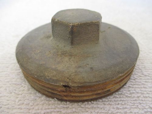 2 1/2&#034; brass mip threaded plug - hex style raised head - lee - used for sale