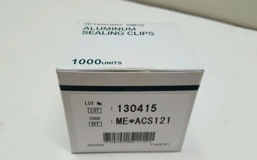 NEW BOX OF 1000 TERUMO TERUFLEX Aluminum Sealing Clips ME ACS 121