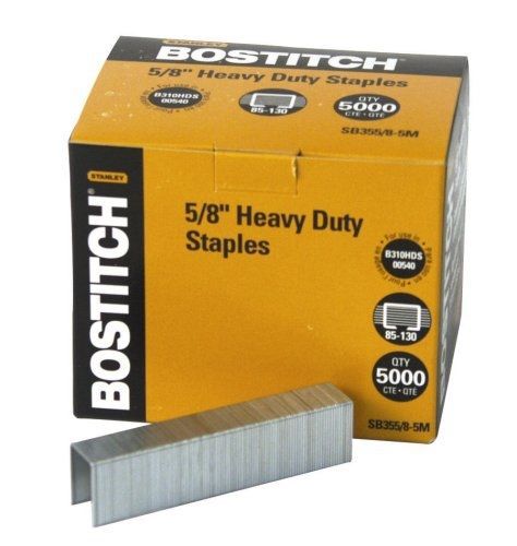 Bostitch heavy duty premium staples, 85-130 sheets, 0.625 inch leg, 5,000 per for sale