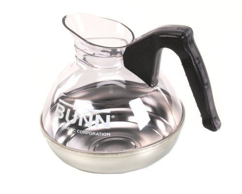 Bunn 06100.0101 64 oz. Easy Pour Coffee Decanter with Black Handle and Stainless