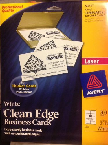 Avery Business Cards Clean Edge 5871 Laser