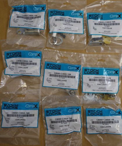 Lot of 9 new compx comp x national c8053-c390a-14a disc tumbler flexacam locks for sale