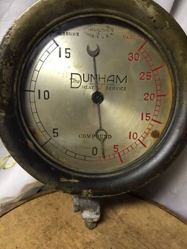 Vintage The Dunham Heating Marshalltown Gauge Brass Gauge Louisiana Steampunk