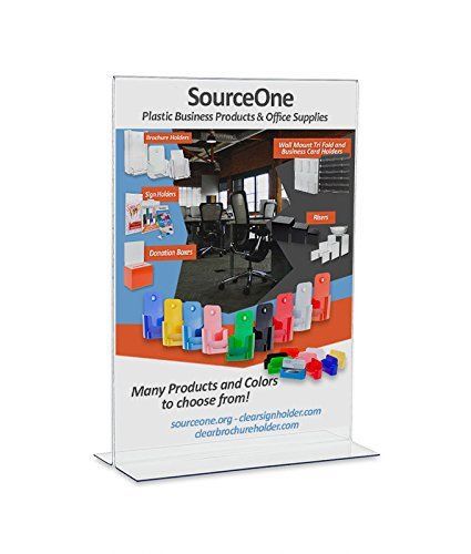 NEW SourceOne LARGE Upright 11 w. x 17 t. Premium Clear Acrylic Sign Holder